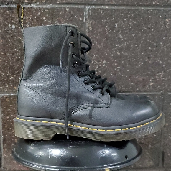 Dr MartensBlack Leather Lace-Up Boots Rock Goth Whimsy Grunge Iron Mod Punk